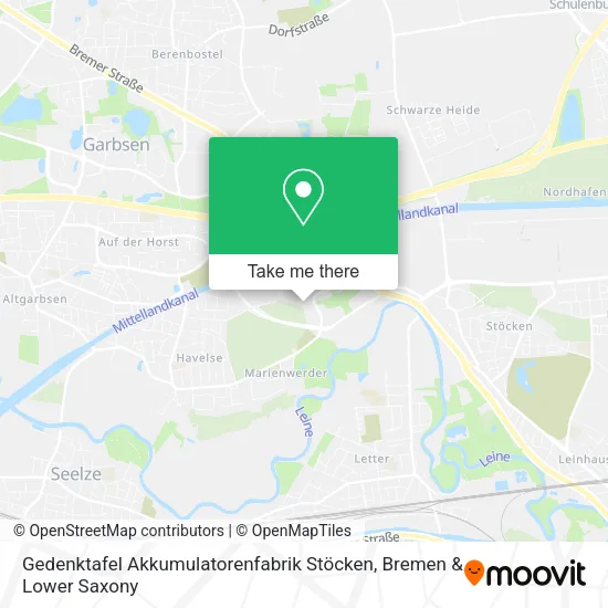 Карта Gedenktafel Akkumulatorenfabrik Stöcken