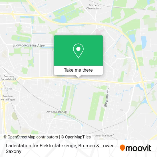 Карта Ladestation für Elektrofahrzeuge