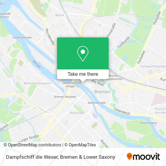 Dampfschiff die Weser map