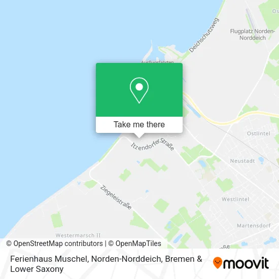 Карта Ferienhaus Muschel, Norden-Norddeich