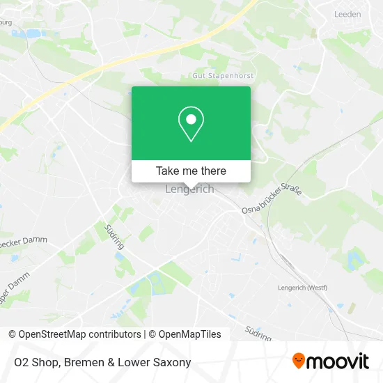 O2 Shop map