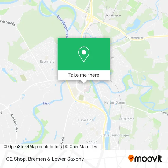 O2 Shop map