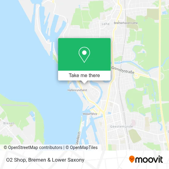 O2 Shop map