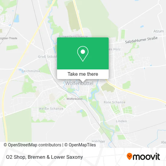 O2 Shop map