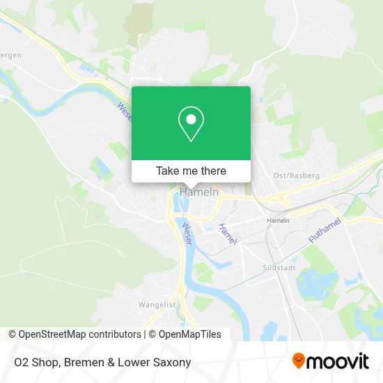 O2 Shop map