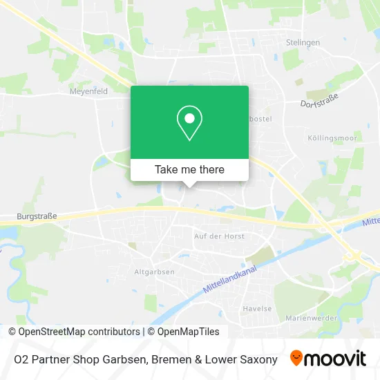 O2 Partner Shop Garbsen map