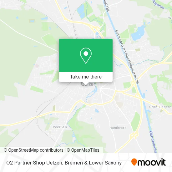 O2 Partner Shop Uelzen map