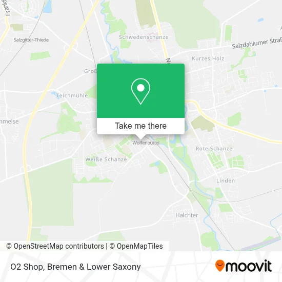 O2 Shop map
