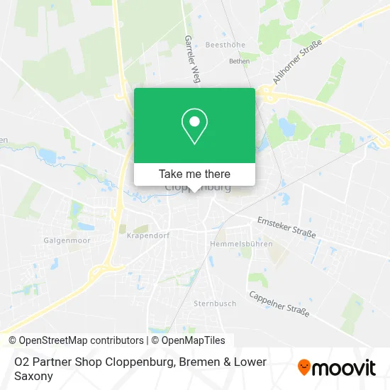 O2 Partner Shop Cloppenburg map