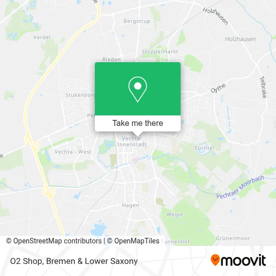 O2 Shop map