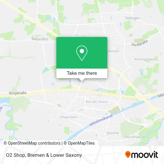 O2 Shop map