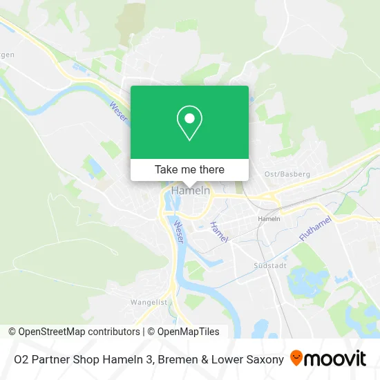 O2 Partner Shop Hameln 3 map