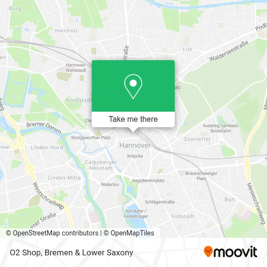 O2 Shop map