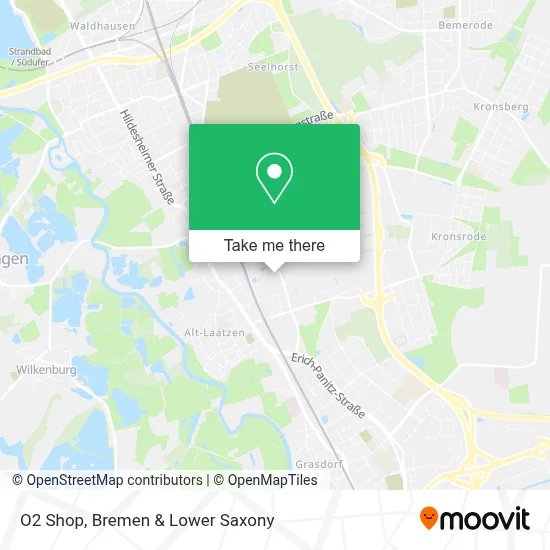 O2 Shop map