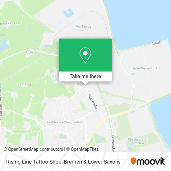Rising Line Tattoo Shop map