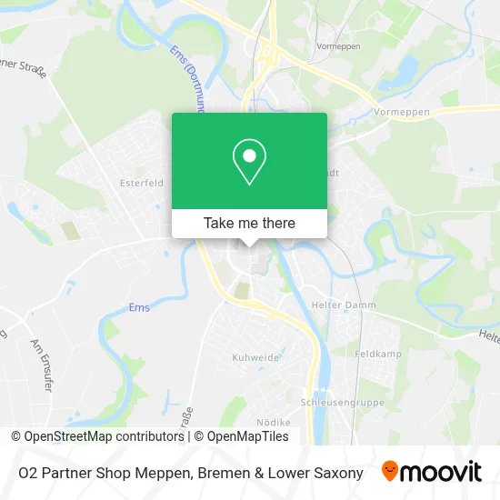 O2 Partner Shop Meppen map