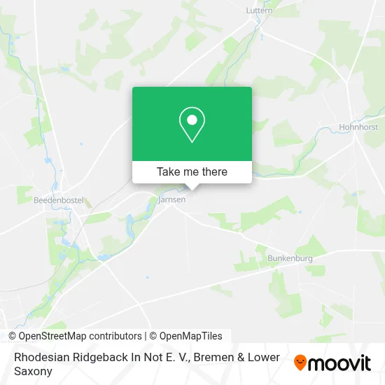 Rhodesian Ridgeback In Not E. V. map