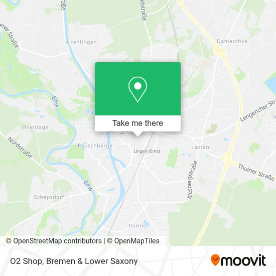 O2 Shop map