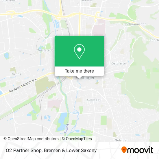 O2 Partner Shop map