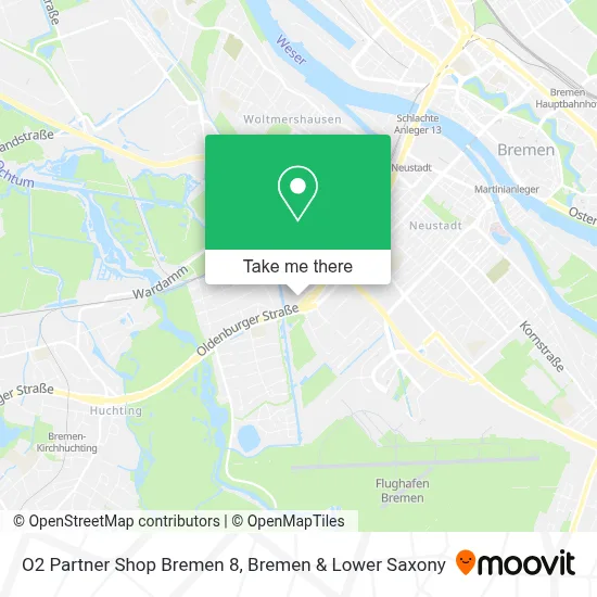 O2 Partner Shop Bremen 8 map
