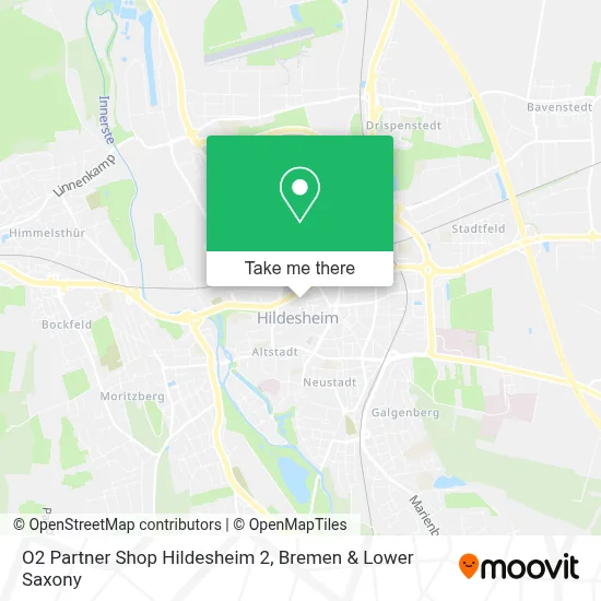 O2 Partner Shop Hildesheim 2 map
