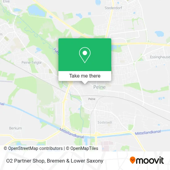 O2 Partner Shop map