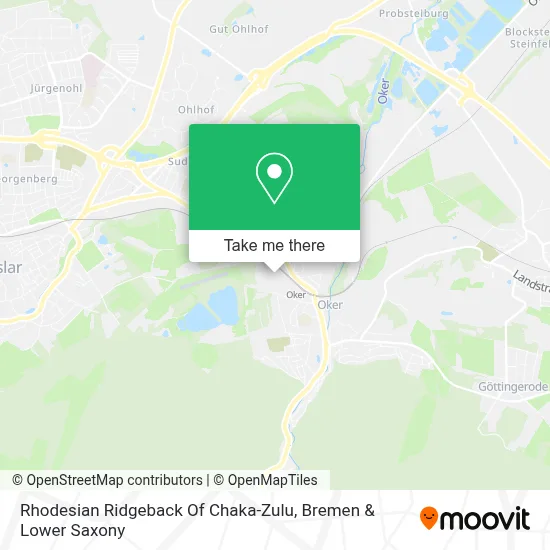 Rhodesian Ridgeback Of Chaka-Zulu map