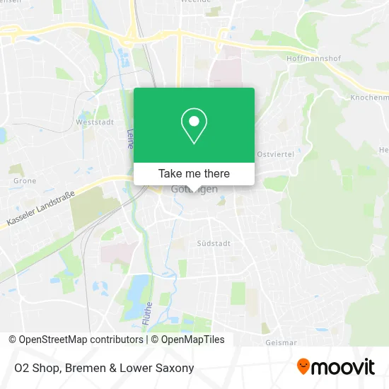 O2 Shop map