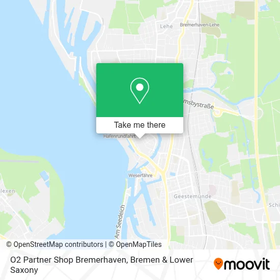O2 Partner Shop Bremerhaven map