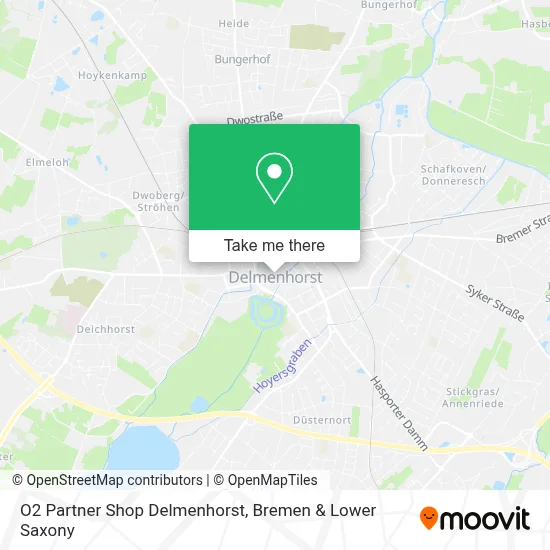 O2 Partner Shop Delmenhorst map