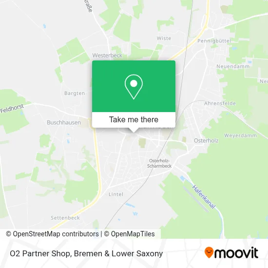 O2 Partner Shop map