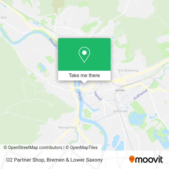 O2 Partner Shop map