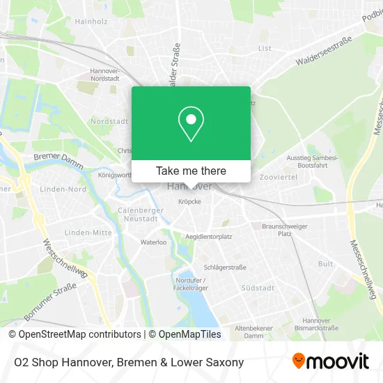 O2 Shop Hannover map