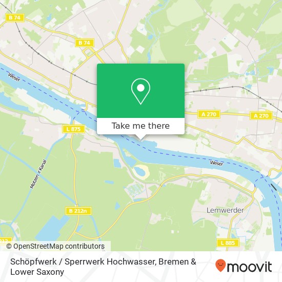 Schöpfwerk / Sperrwerk Hochwasser map