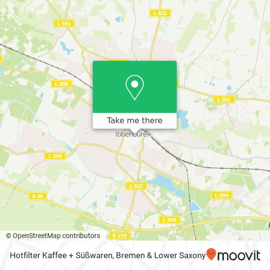 Hotfilter Kaffee + Süßwaren map