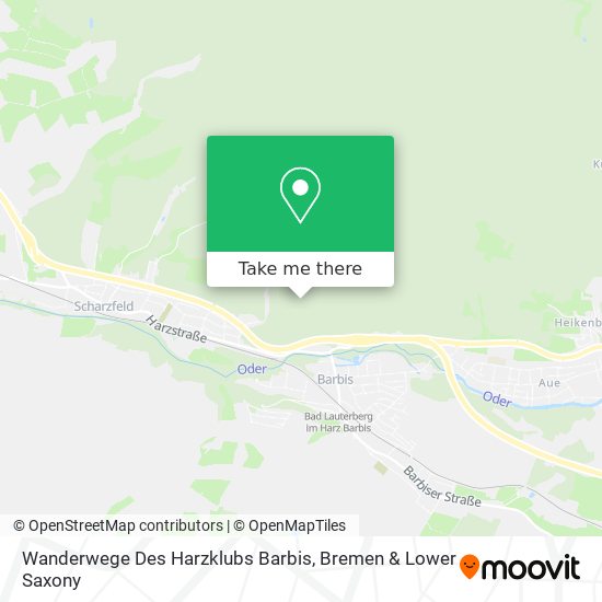 Wanderwege Des Harzklubs Barbis map