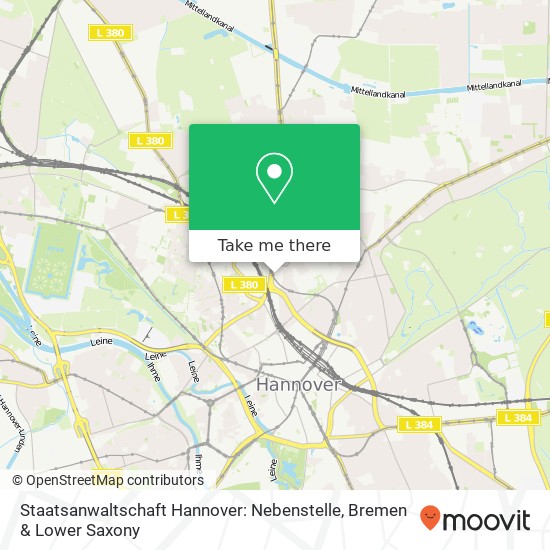 Staatsanwaltschaft Hannover: Nebenstelle map