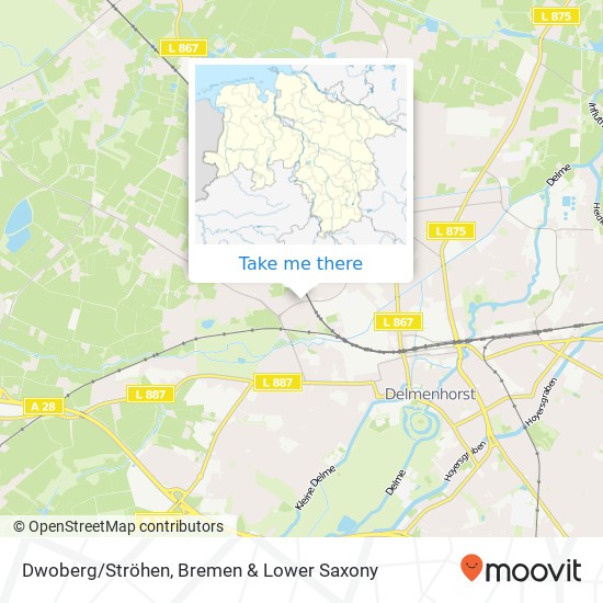 Dwoberg/Ströhen map