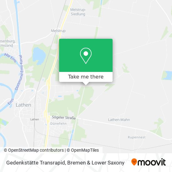 Gedenkstätte Transrapid map