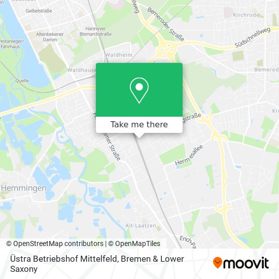 Üstra Betriebshof Mittelfeld map