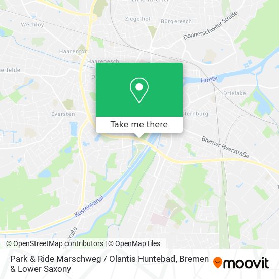 Park & Ride Marschweg / Olantis Huntebad map