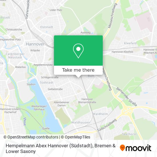 Карта Hempelmann Abex Hannover (Südstadt)