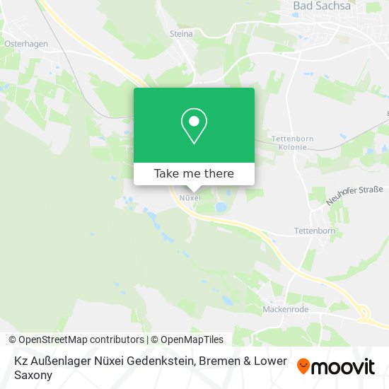 Kz Außenlager Nüxei Gedenkstein map