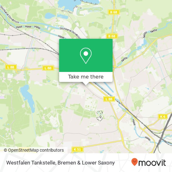 Westfalen Tankstelle map