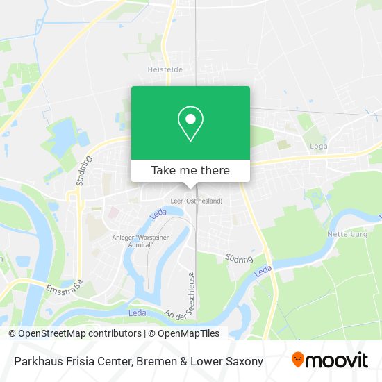 Parkhaus Frisia Center map