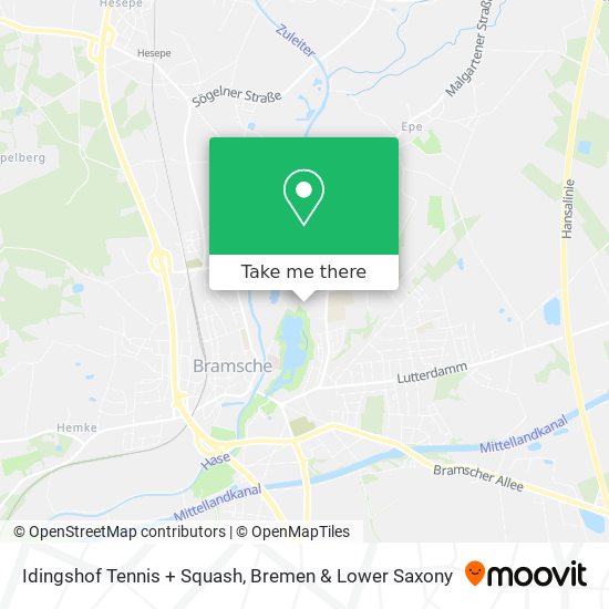 Idingshof Tennis + Squash map