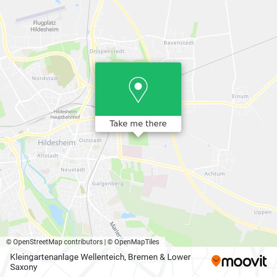 Карта Kleingartenanlage Wellenteich