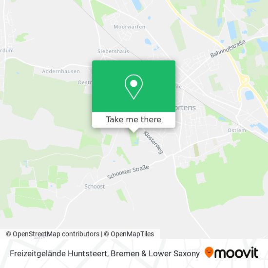 Freizeitgelände Huntsteert map