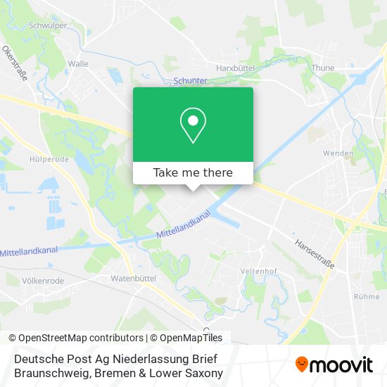 Deutsche Post Ag Niederlassung Brief Braunschweig map