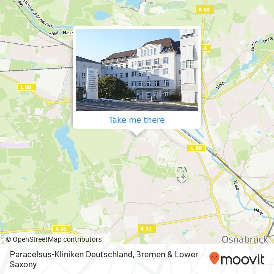 Карта Paracelsus-Kliniken Deutschland